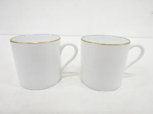 OKURA　オークラ　ホワイトマスターピース　ゴールドライン　デミタスカップペア